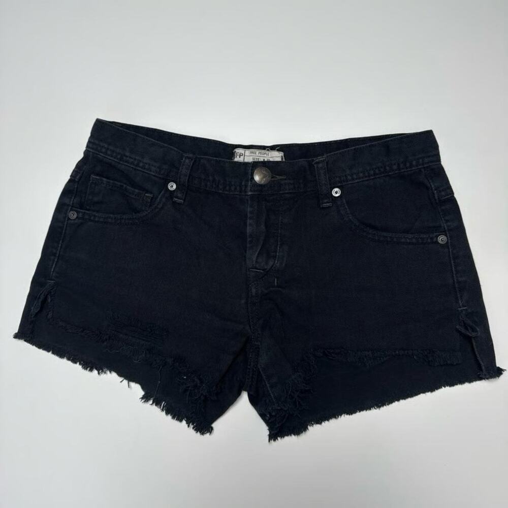Free People Denim Raw Hem Shorts
